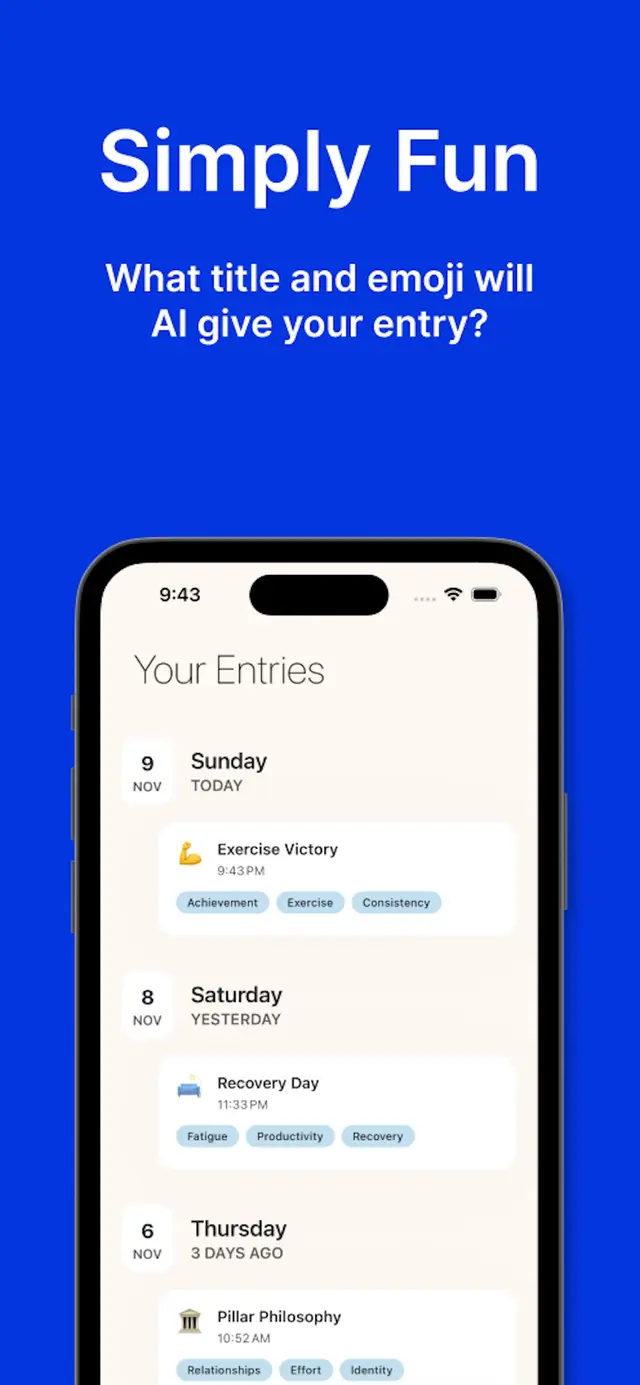 Elora beautiful journaling interface with elegant design, smooth animations, and delightful user experience